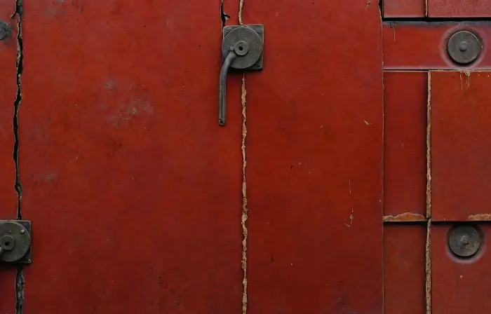 Aged Red Door Texture Photo